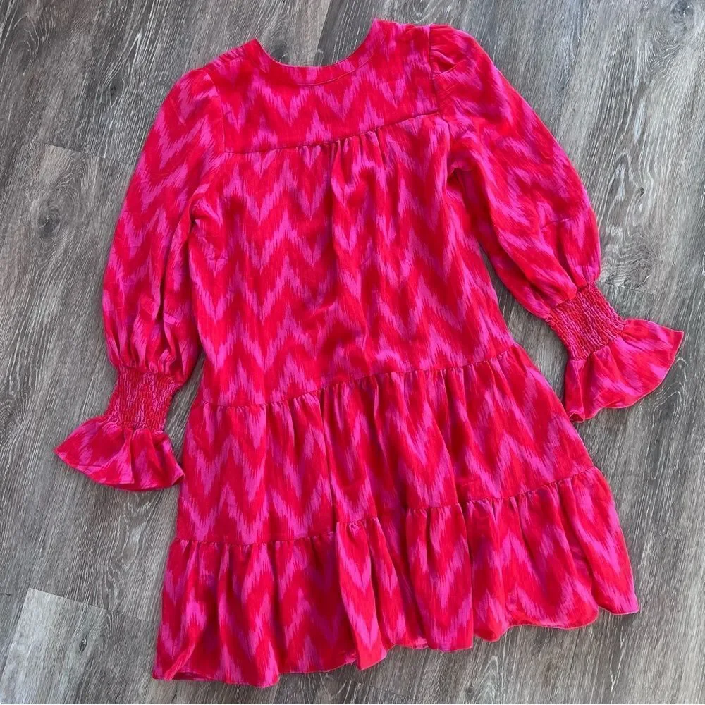 Pomander place Hot Pink Ikat Kenzo Dress Women’s Size xxs‎